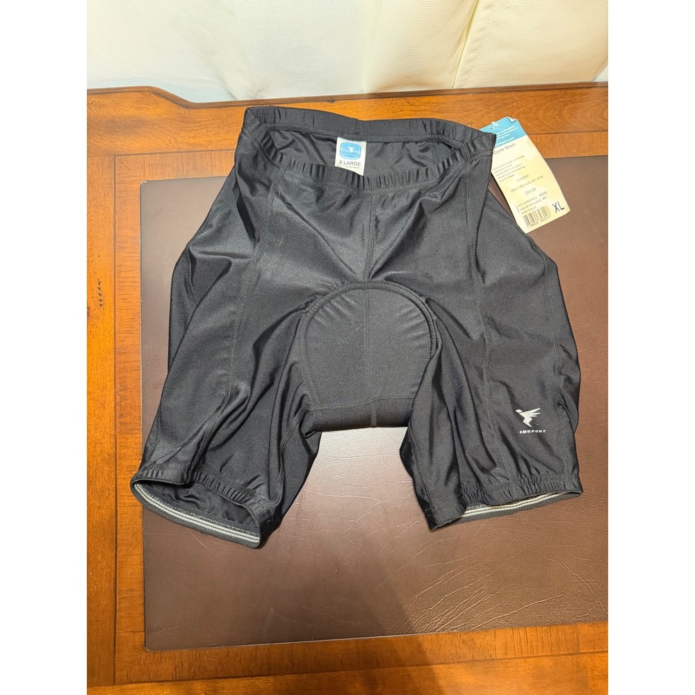 InSport Mens Cycle Shorts Black Padded Biking Shorts XL NWT 69252
